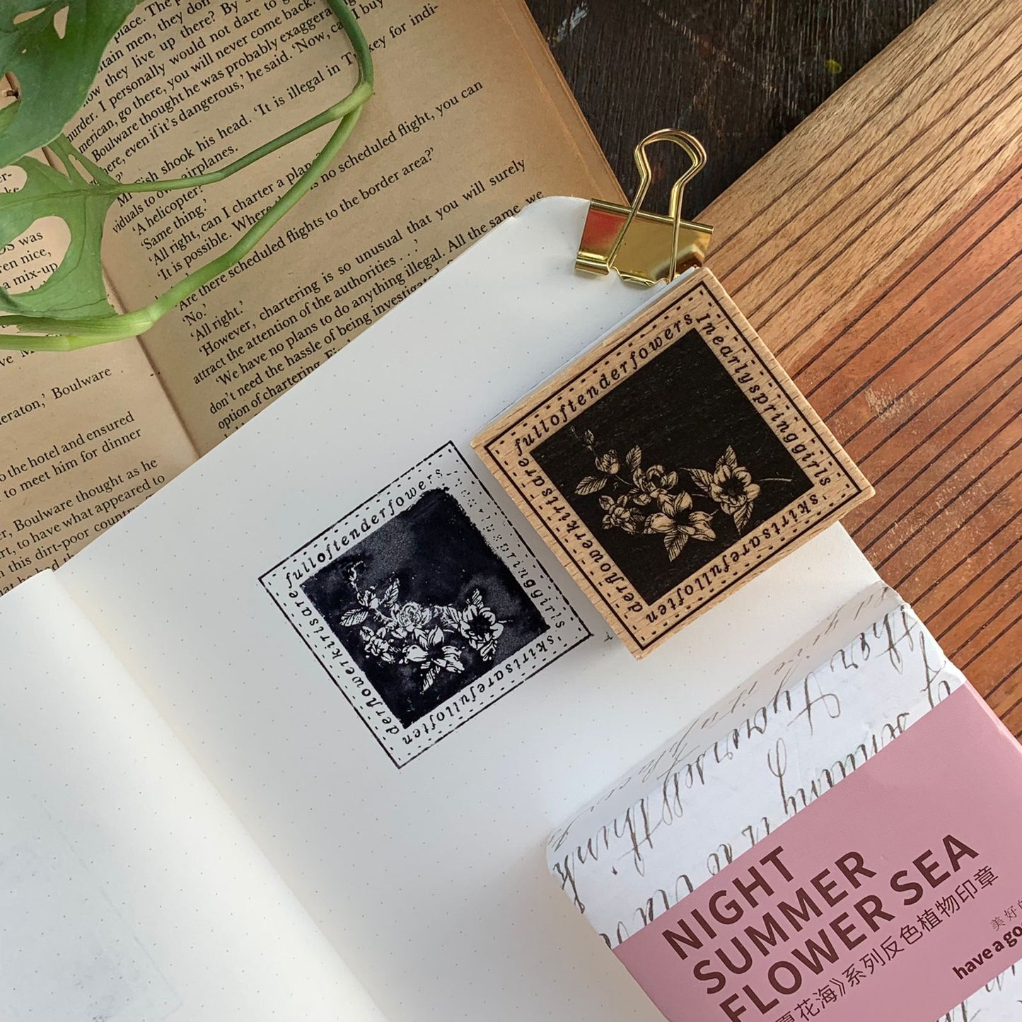 YXHH005 WOODEN DECORATIVE STAMP 55*55MM