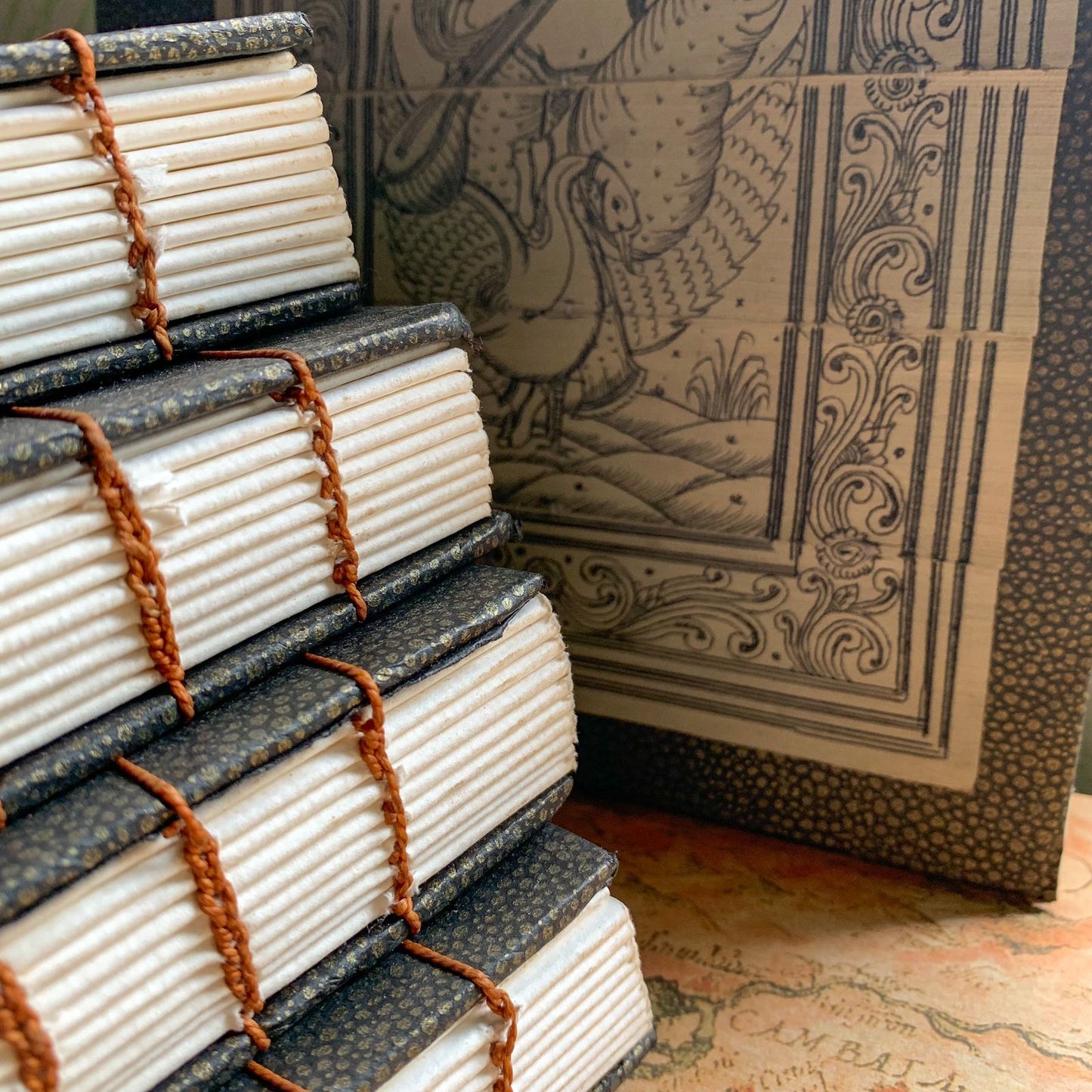 Premium Art Book | Coptic Binding | 300 GSM Premium Quality Fabriano Paper | 40 Sheets 80 Pages | With Traditional Odisha Art in Cover