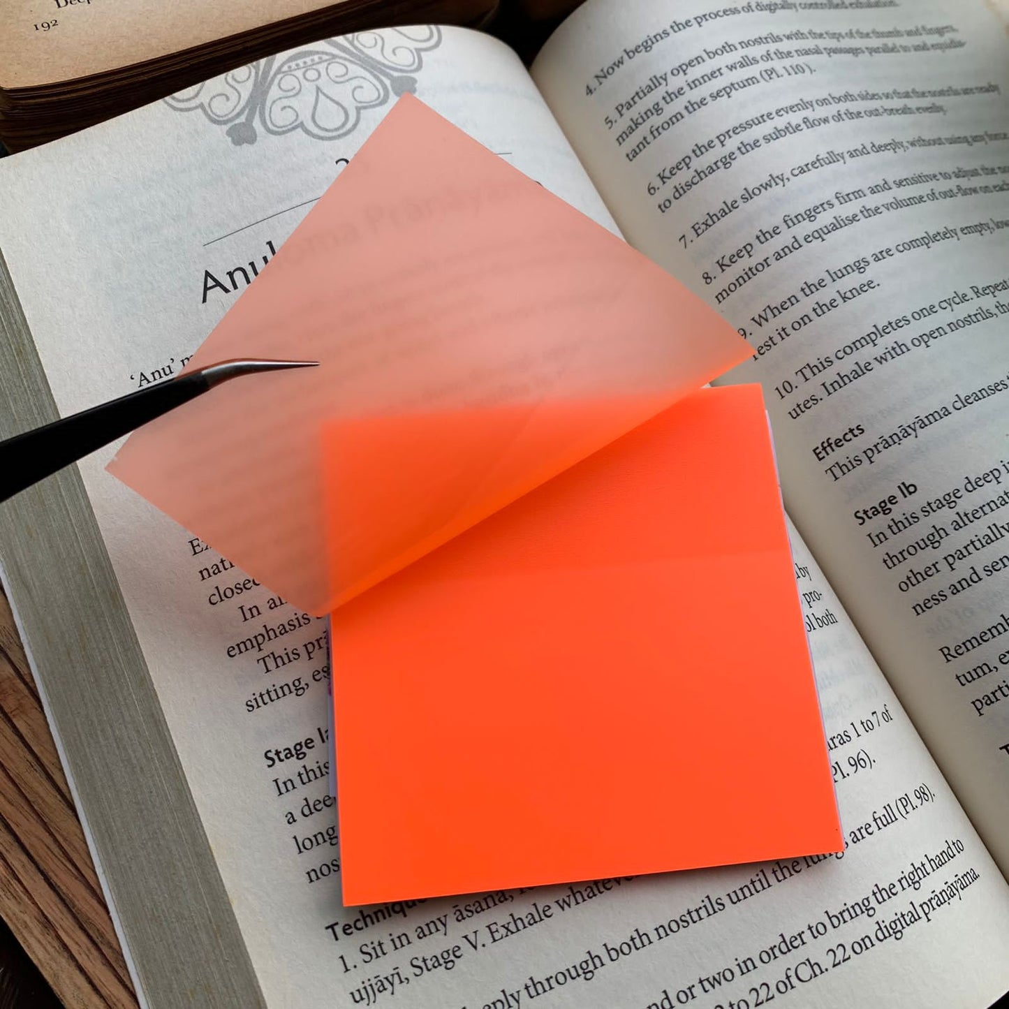 3x3 Inch Orange Transparent STICKY NOTE | 50 Pcs
