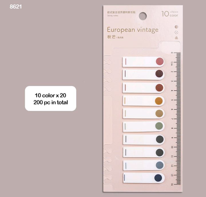 Morandi STICKY NOTE 10 Colors 20 Sheets Each
