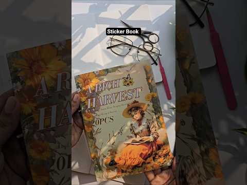 HYSG-807 A RICH HARVEST| Vintage Aesthetic Journal Sticker Book| Western Sticker Book Desert Theme| Yellow Series|235*168mm 20 Sheets|10Pc Pet Sticker+10Pc Translucent Sticker