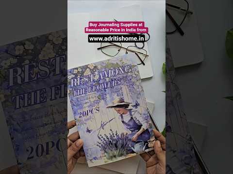 HYSG-808 REST AMONG THE FLOWERS| Vintage Aesthetic Journal Sticker Book| Western Sticker Book Desert Theme| Purple Series|235*168mm 20 Sheets|10Pc Pet Sticker+10Pc Translucent Sticker