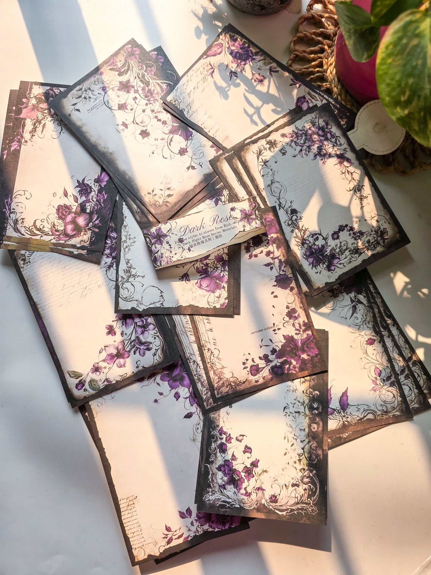Mg00037 Dark Rose Series Paper Sheet 95*140Mm 30Pc