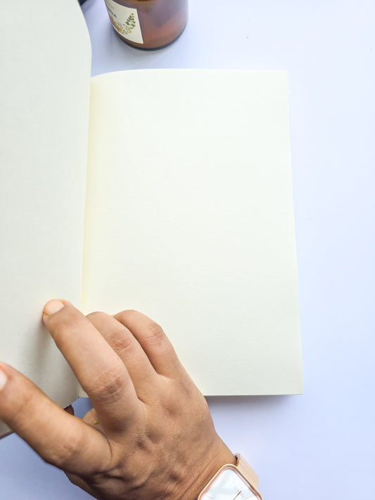 JZA5160-2300 | Hardcover Sketchbook A5 Features a White Cover Decorated Wlith a Delicate, Watercolor-Style