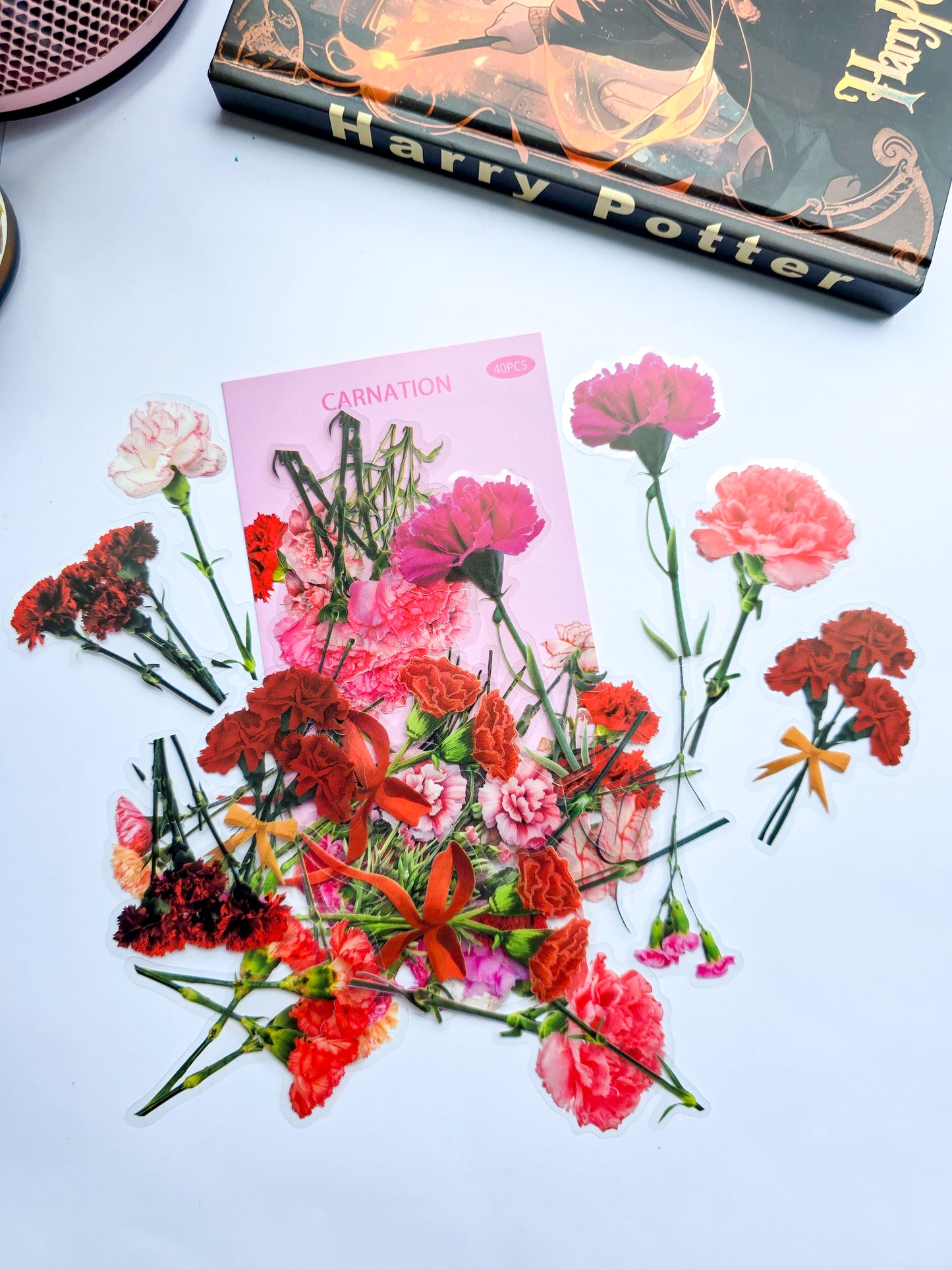 B70-7 |Aesthetics Carnation Sticker| PET |Pre cut Sticker 40pcs |
