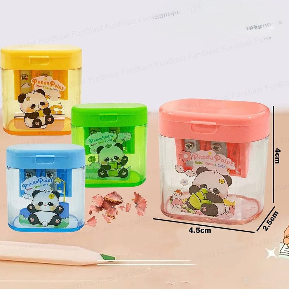SR-0349 |Rb| Panda point Kawaii Pencil Sharpener High Quality With 2 Different Size Blade Random Design