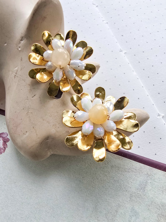 Big Flower Stud Earing