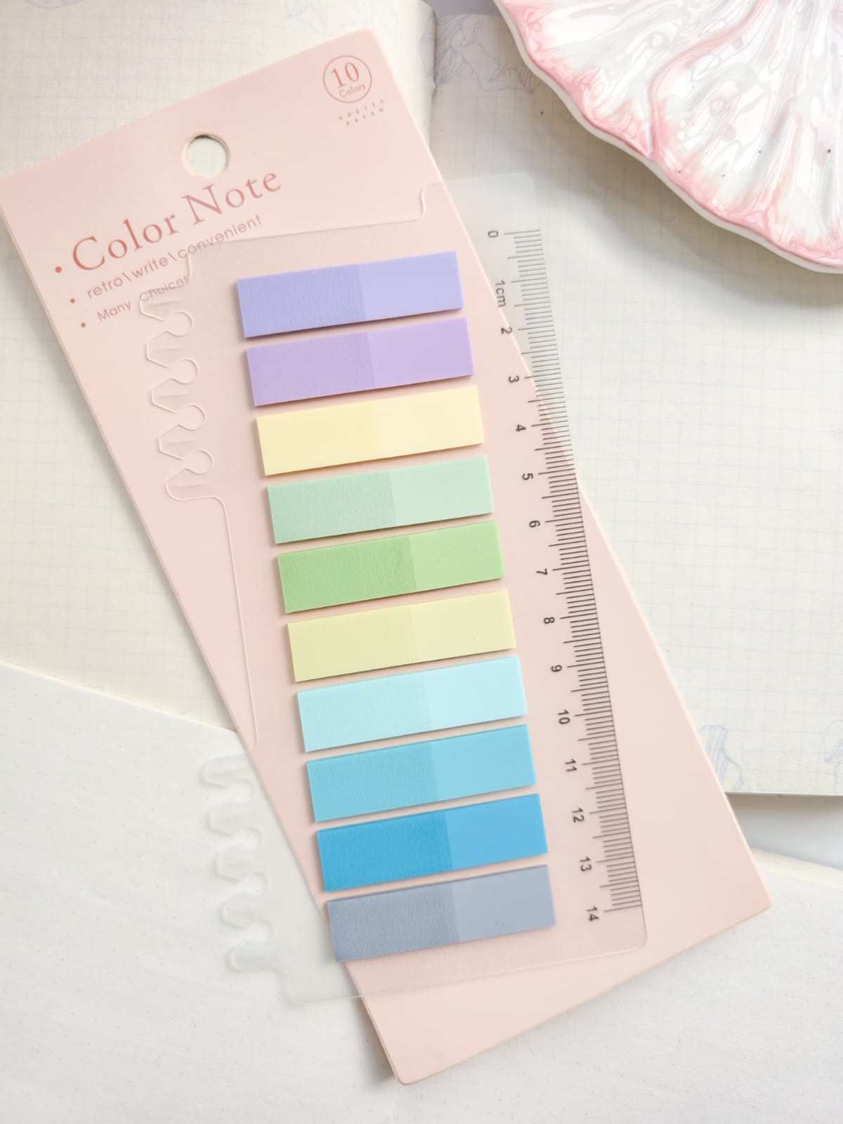 8629 | G12| Morandi STICKY NOTE 10 Colors 20 Sheets Each 8629