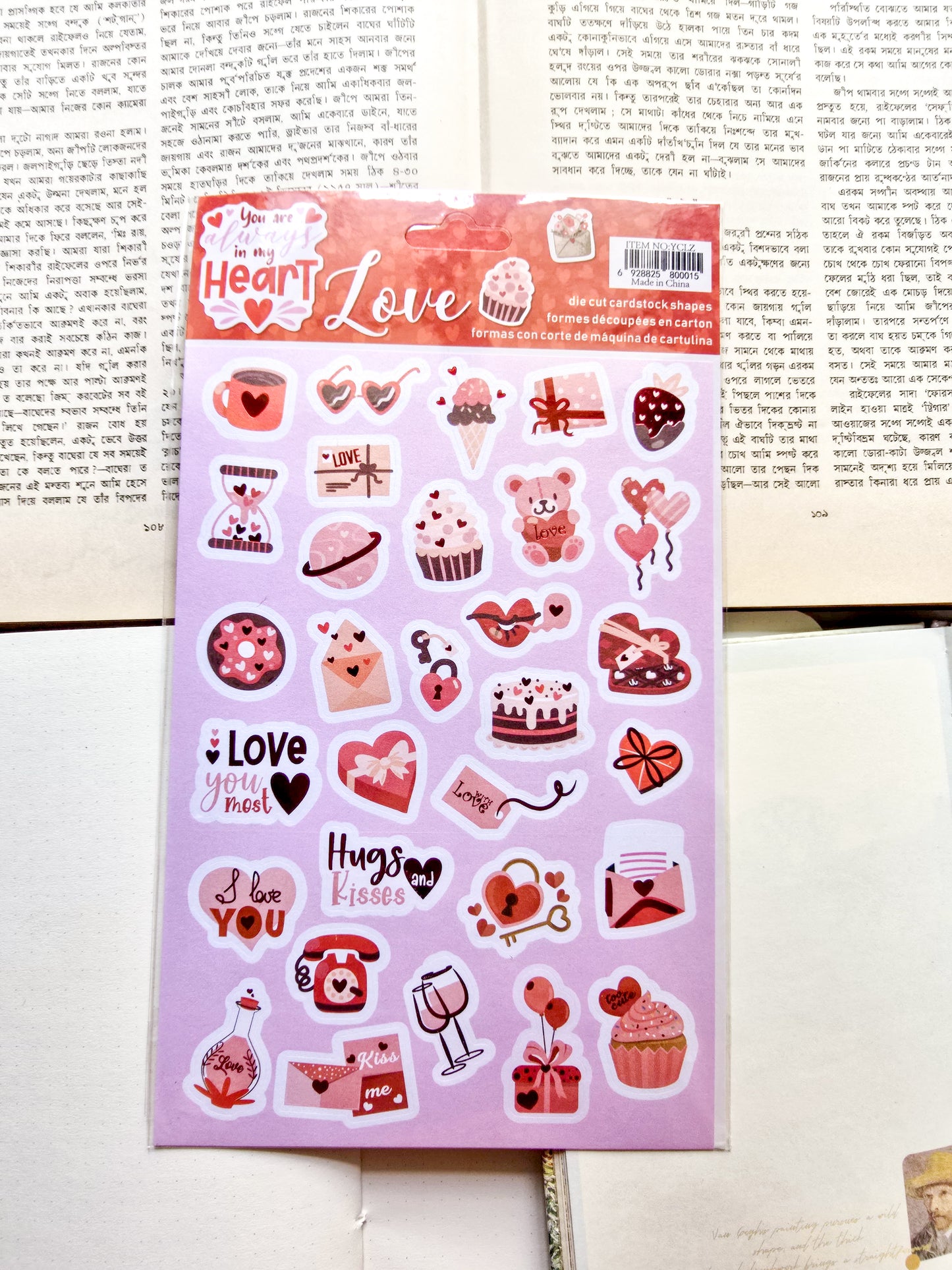 YCLZ | You Are Always In My Heart Sticker 1pcs | 22×15mm