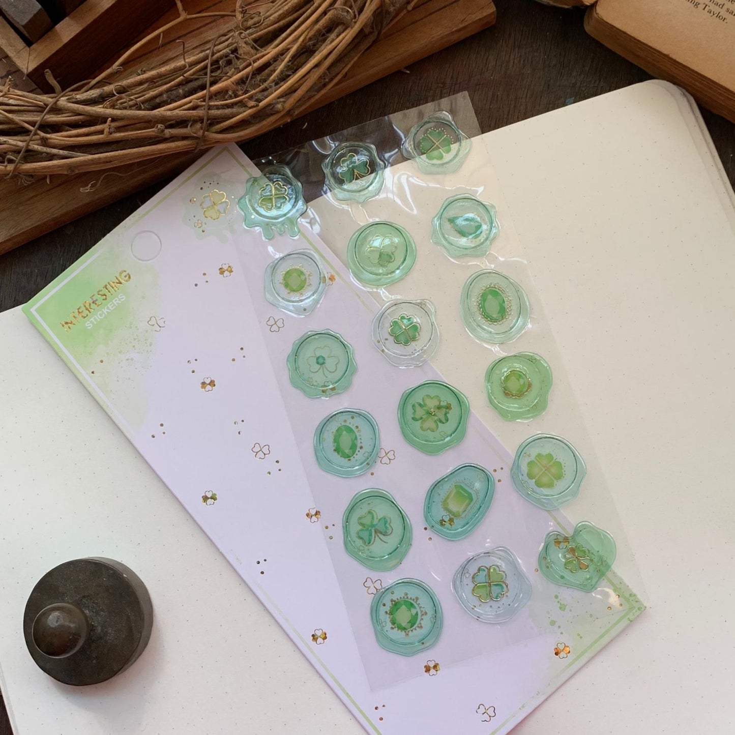 ZWBY7 Transparent Wax Stamp Sticker