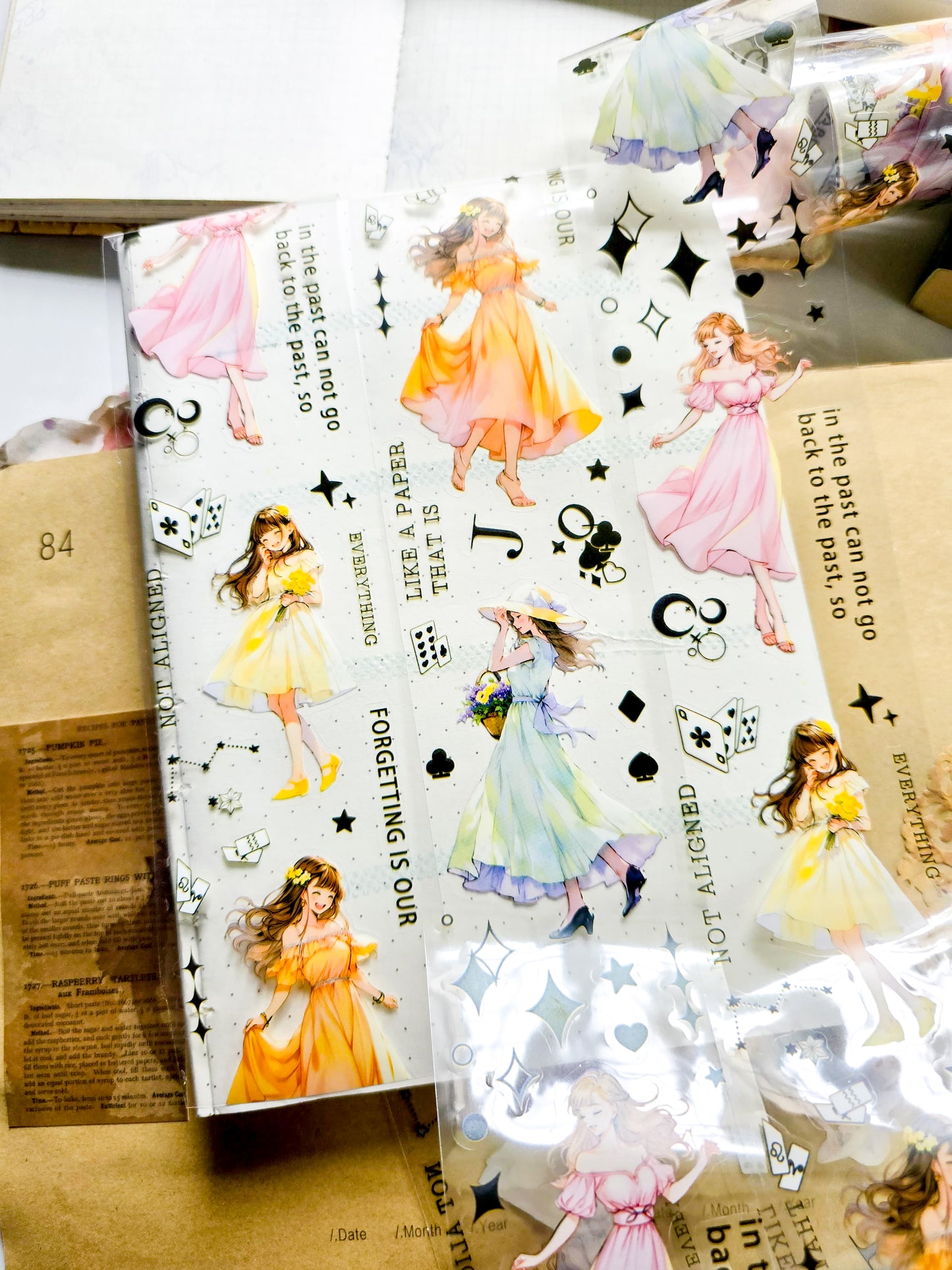 ZNLT-202 | Moonlight Hidden PET Washi Tape | Girl Theme Transparent Washi Tape |