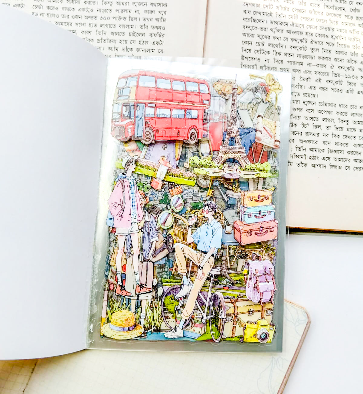 SHBJL-403 | On The Journey Character Sticker Book Over 400 Aesthetic PET Sticker daily-life themed | 100* 150mm 20Pcs