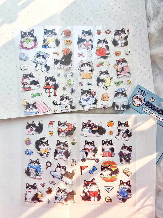 JYMQ-6-03 | R9| Border Collie | PET | Transparent Sticker| 4 Sheets |