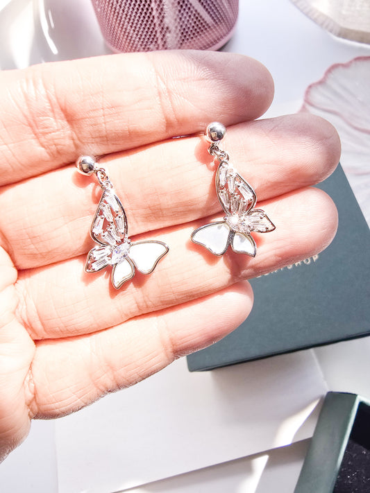 Crystal Pretty butterfly Stud Earrings