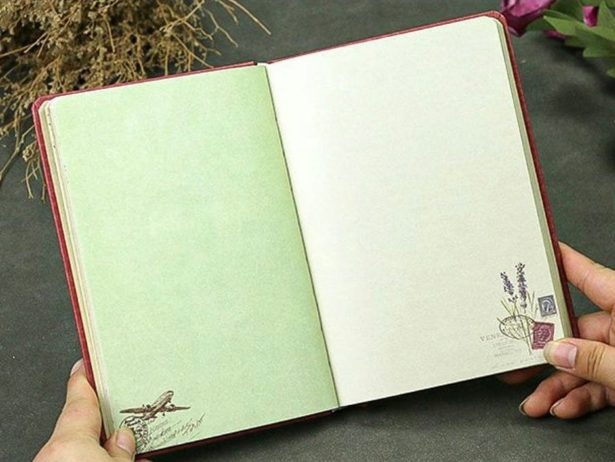 Nb32k8503bll C| Vintage flower Vintage Notebook 133*180mm Diary