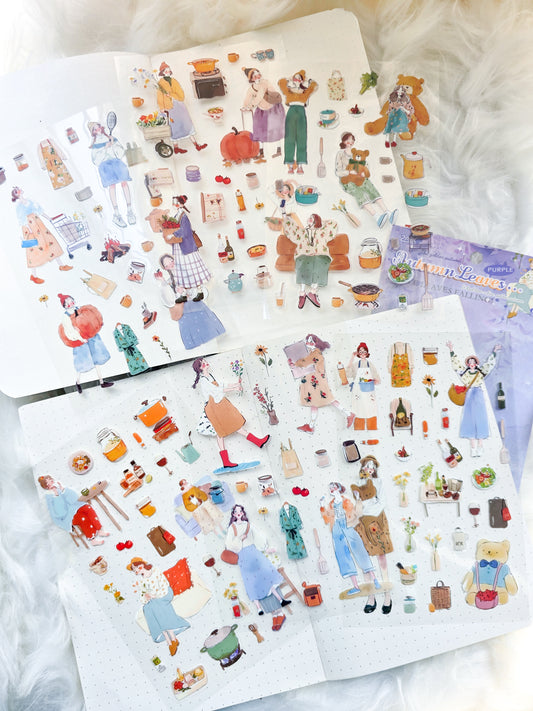 BFSG403 Autumn Leaves | Lifestyle Sticker | 6 Sticker Sheets | Precut