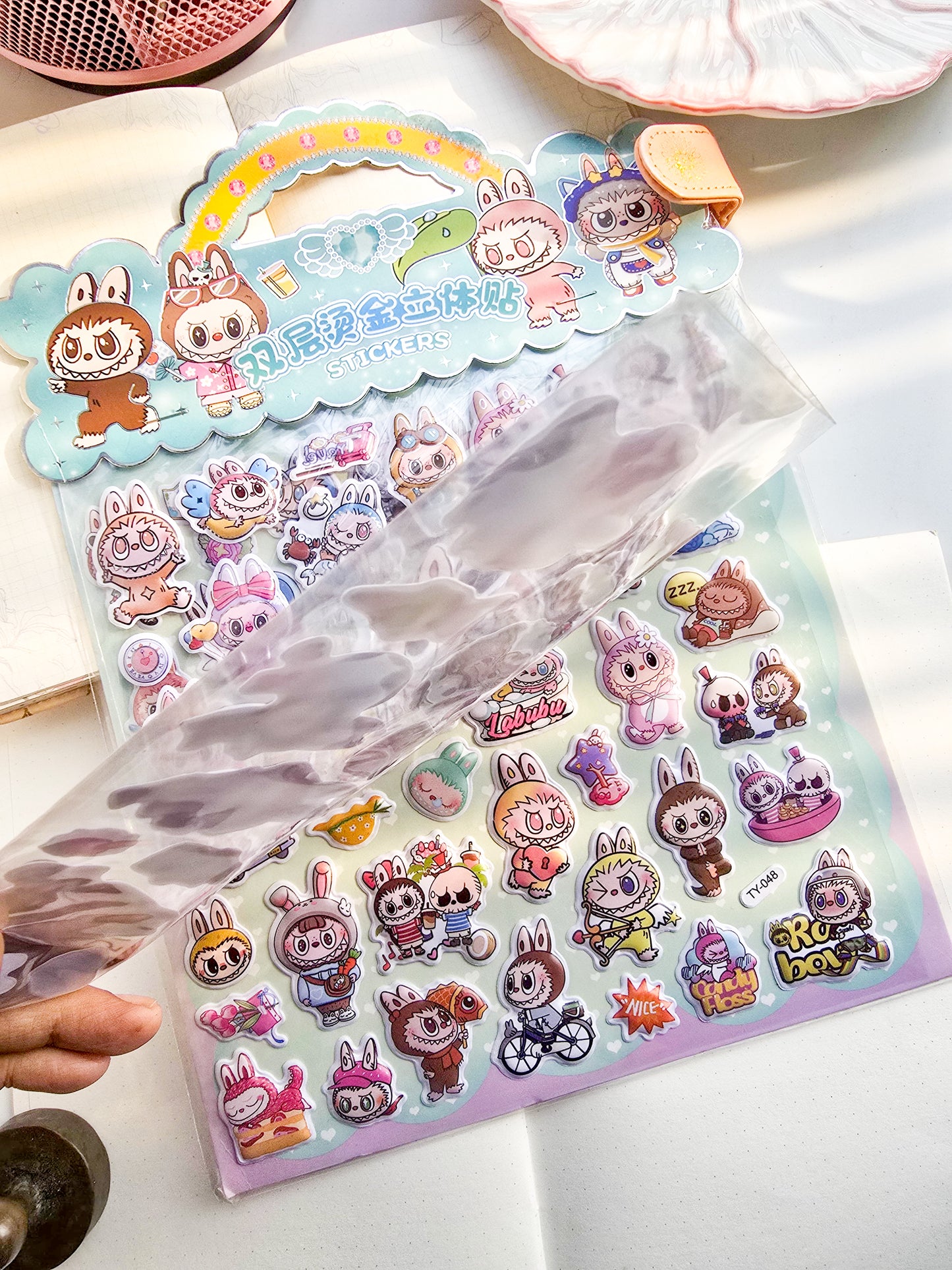 TY |Cute Cartoon / Labubu Sticker | 2 sheets