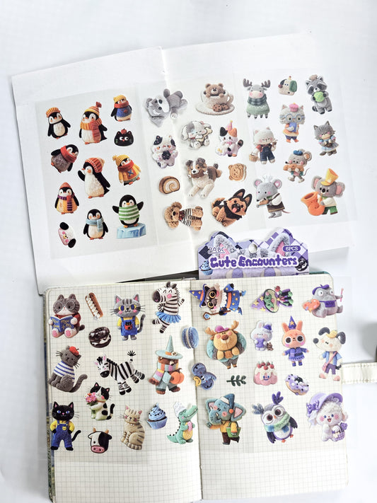 RRMY-404 | Cute Encounters Pet Kawaii Sticker | 6PCS Sticker sheet |