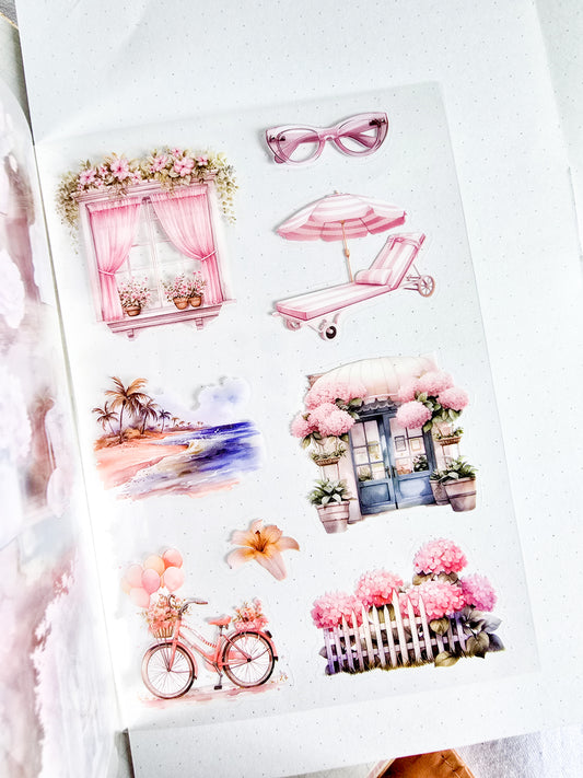 DSB-5349 | Four Seasons Tales Sticker Book | Featuring Vintage-Style Dreamy Aesthetics | 20 Sheets 10.5 * 14.8cm