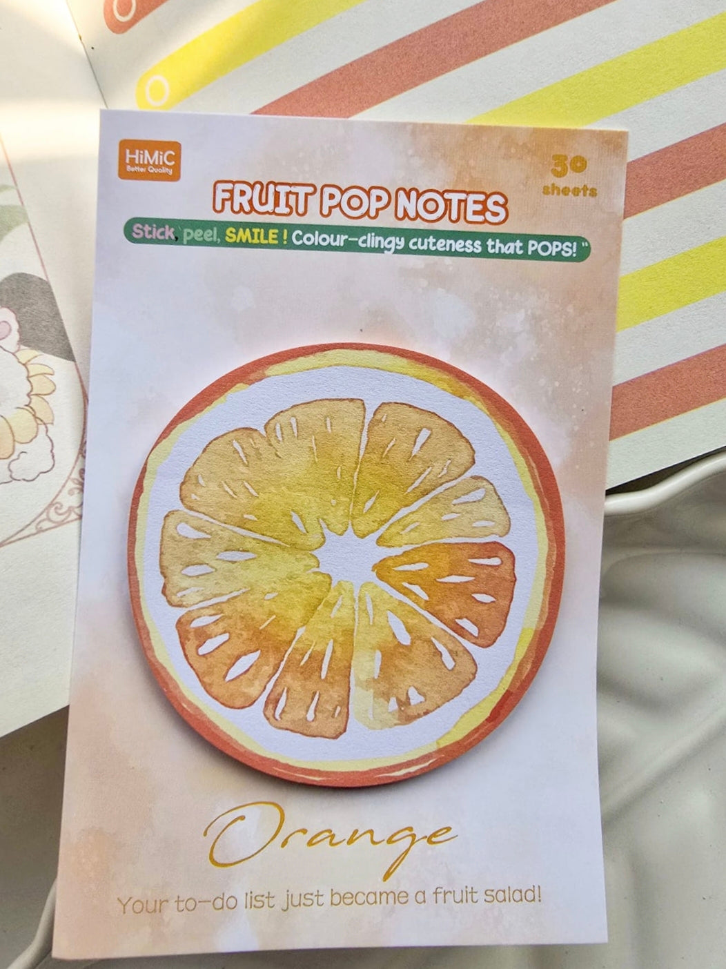 SN-20-30 | Kawaii Fruit Orange Sticky Notes | 30 sheets