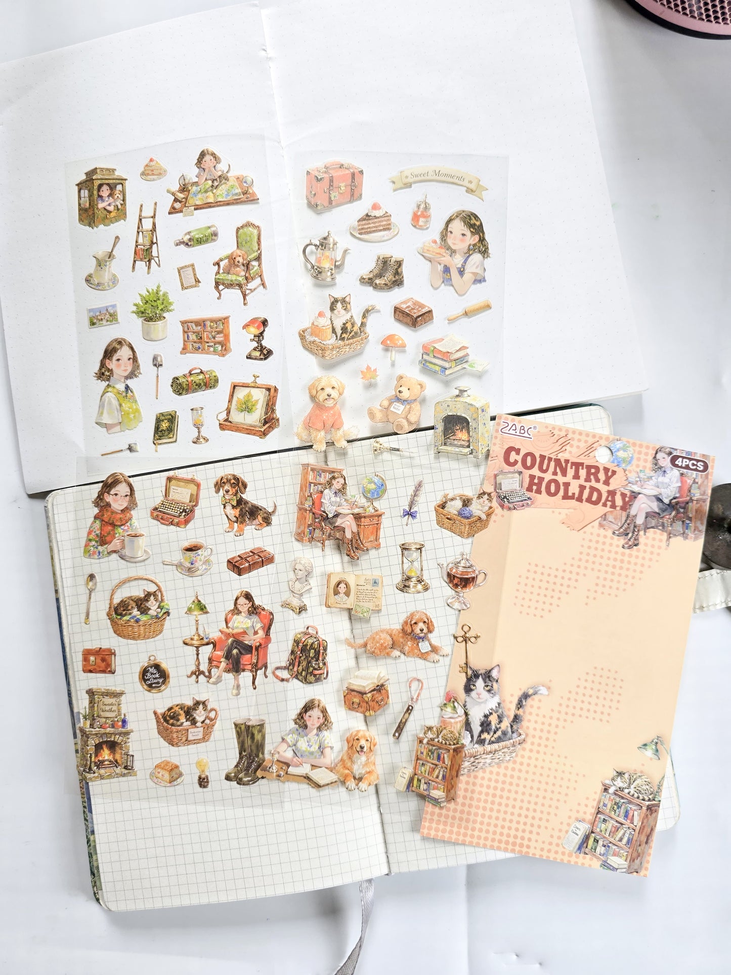 MQQL-602 | COUNTRY HOLIDAY Girls Aesthetic PET Sticker | 4pcs Sticker | 100*150mm