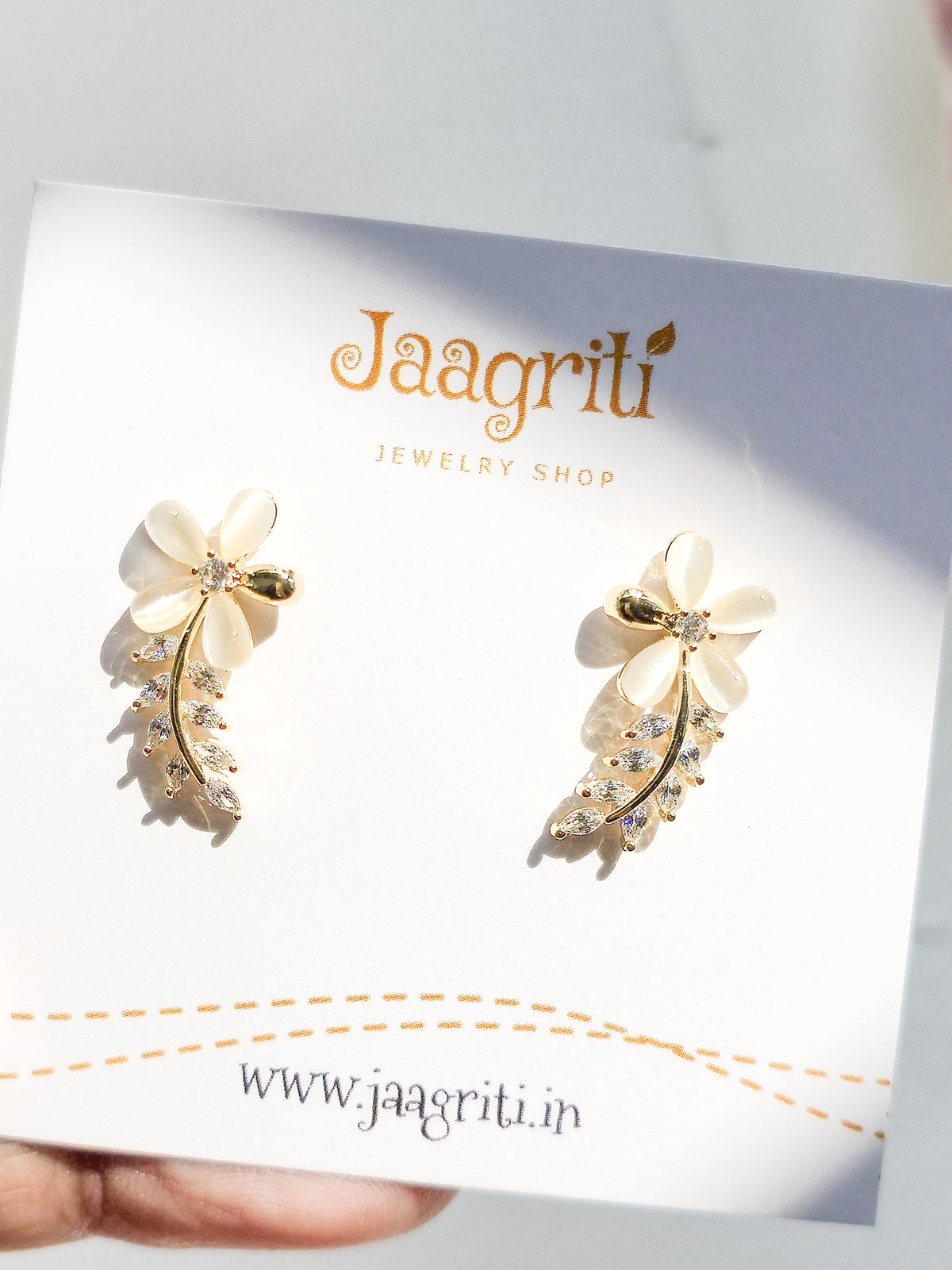 Crystal Floral Stud Earrings