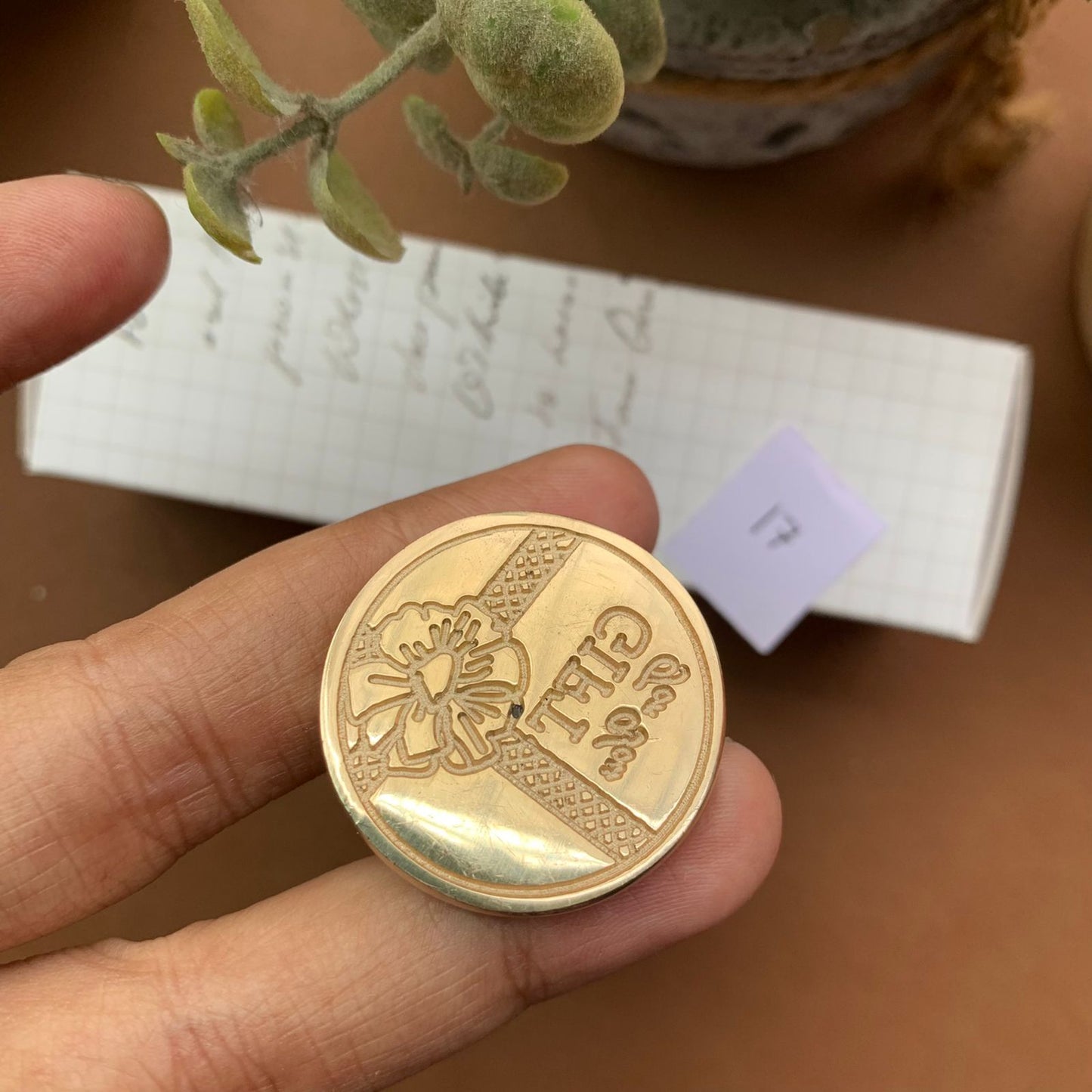 AW17 - Premium Seal Wax Stamp with Wooden Handle | 30mm Diameter