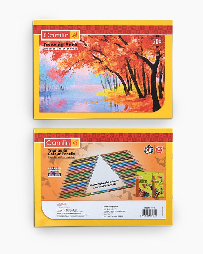 Camlin Drawing Books, A4 book size of 21 cm x 29.7 cm