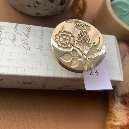 AW23 - Premium Seal Wax Stamp with Wooden Handle | 30mm Diameter