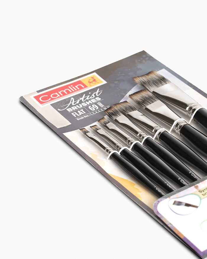 Set of 7 Flat Camlin Artist Brushes