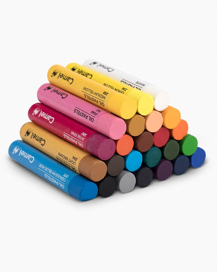 Camel Student Oil Pastels 25 Shades with Free Scraping Tool