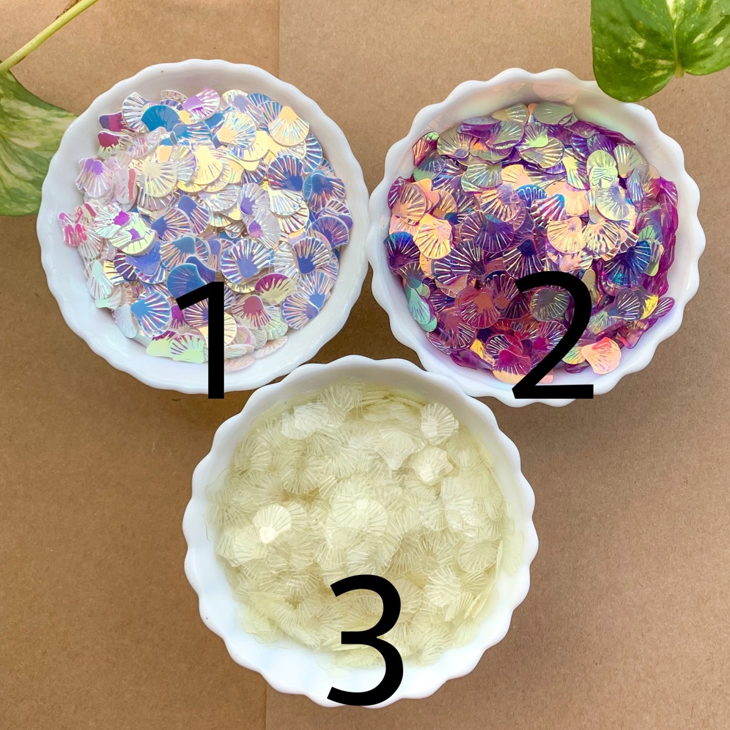 Sea Shell Sequins 1 Pckt = 10 gms