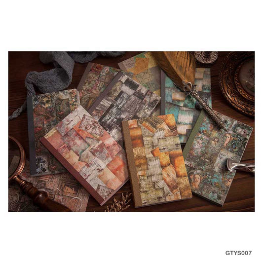 GTYS007 - Journal Vintage Papers | 50 Pcs | 10 Designs | Size: W80mm X L130mm