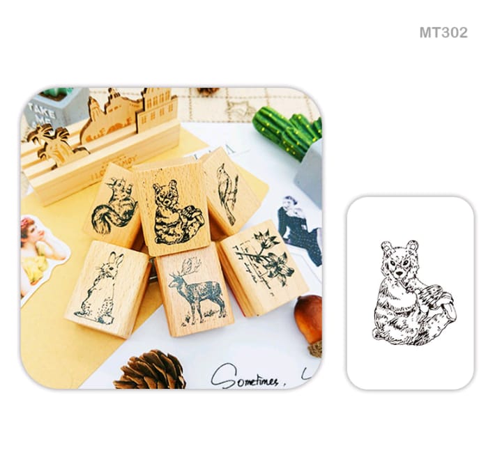 MT302 - Animal Wooden Stamp | 1 Pcs