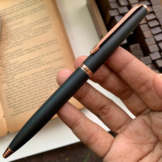 Crest Matt Black Exclusive Ball Pen by pierre cardin PARIS | Blue Ink