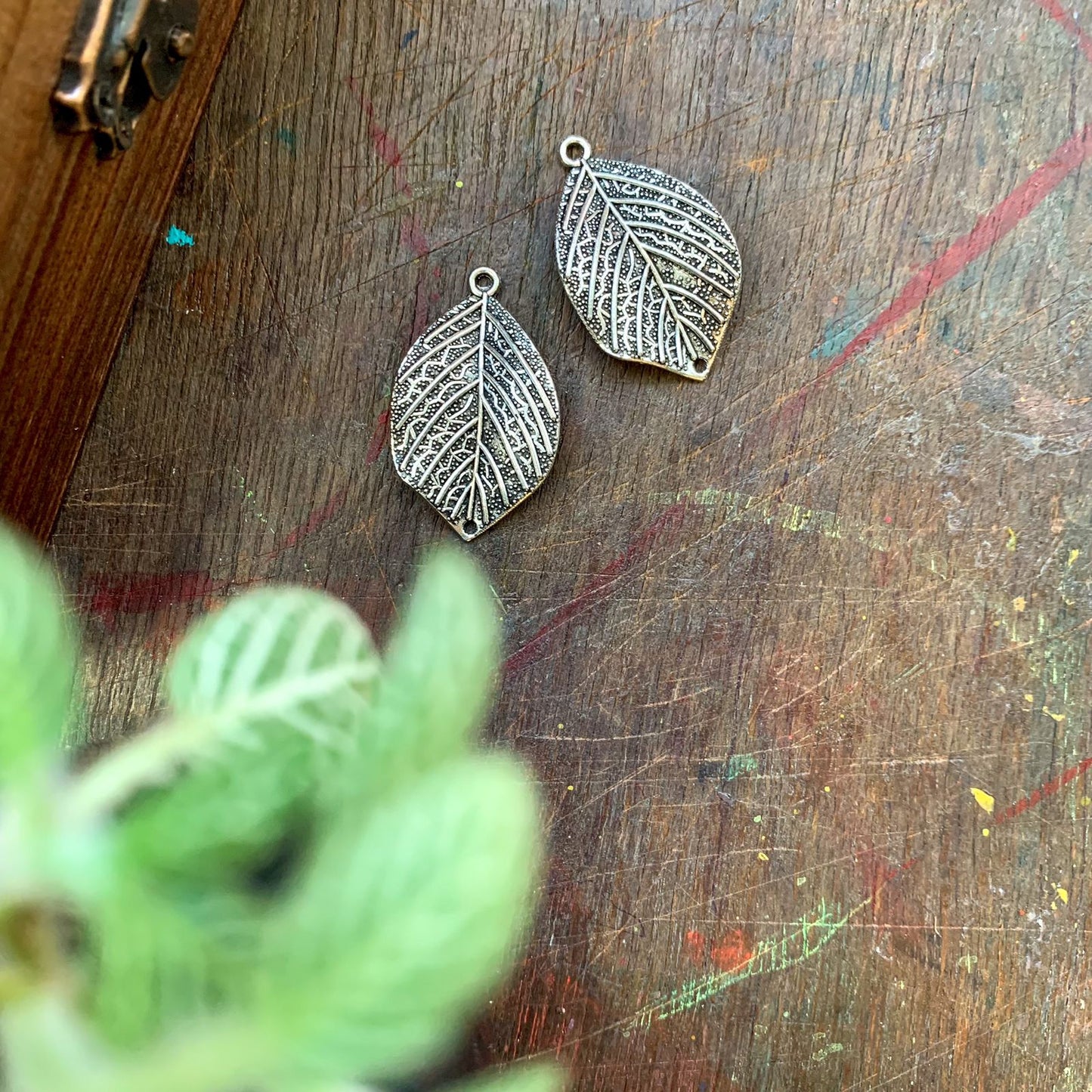 Leaf Charm 2 Pcs