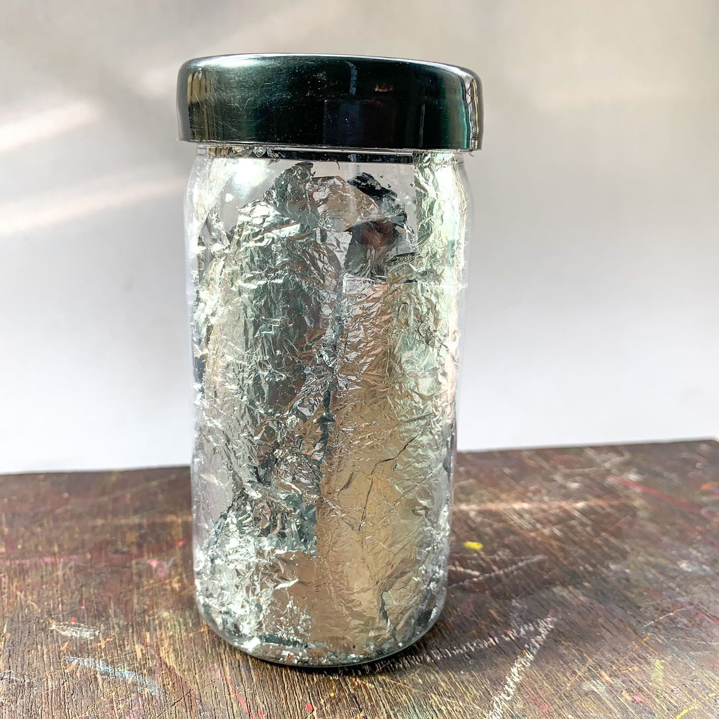 Gilding Flakes Bottle Silver