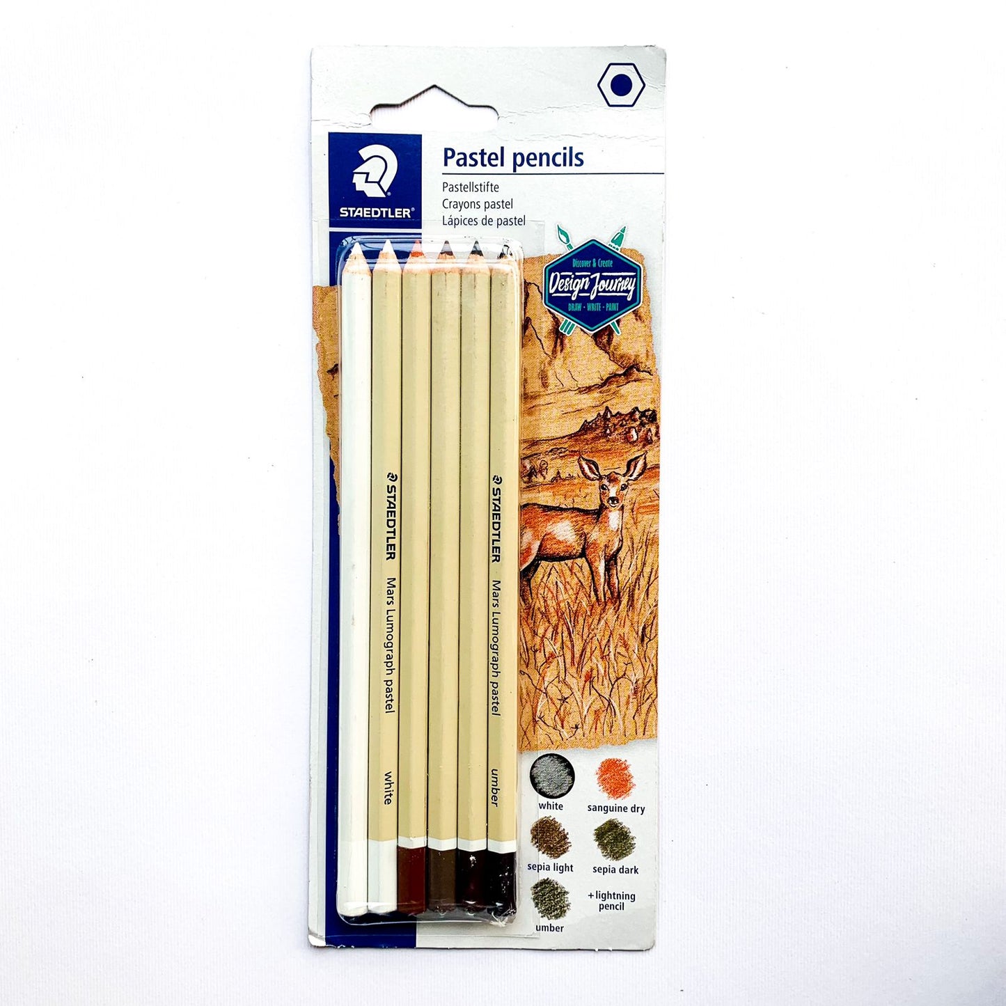 STAEDTLER - 6 Pcs Pastel Pencil Set Lumograph
