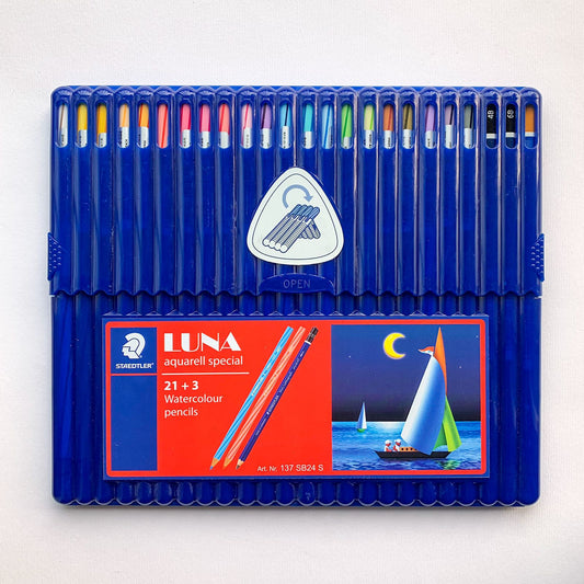 STAEDTLER - 24 Pcs Watercolor Pencil Set with Plastic holder