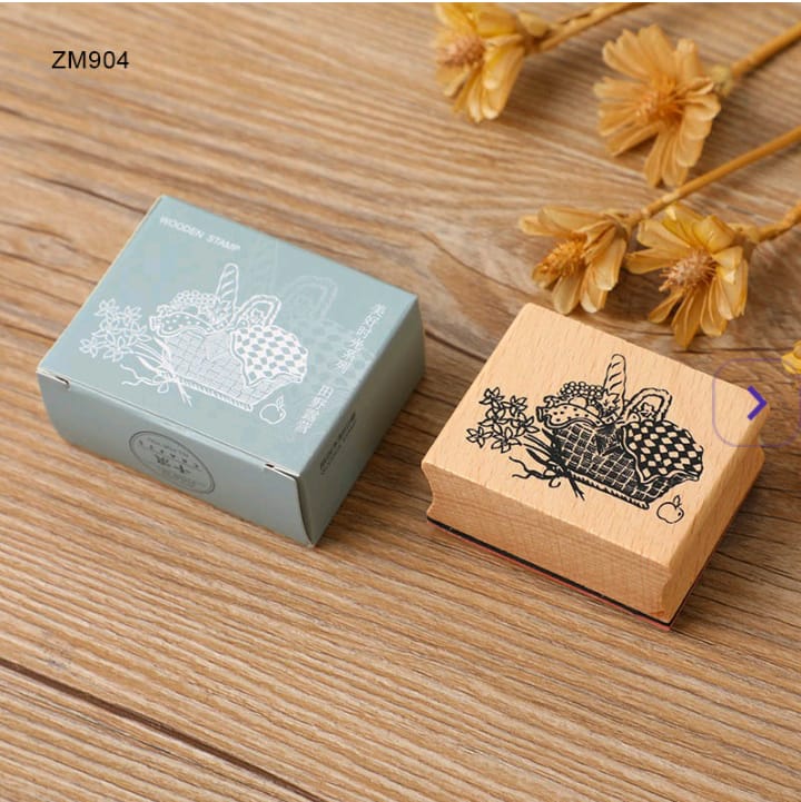 ZM904 - Wooden Stamp | Size : L 40mm x W 45mm