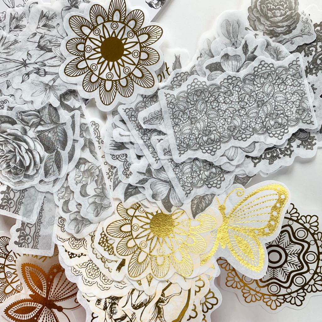 MMK06B053 NATURAL COLLECTION DECO STICKER 60 PC