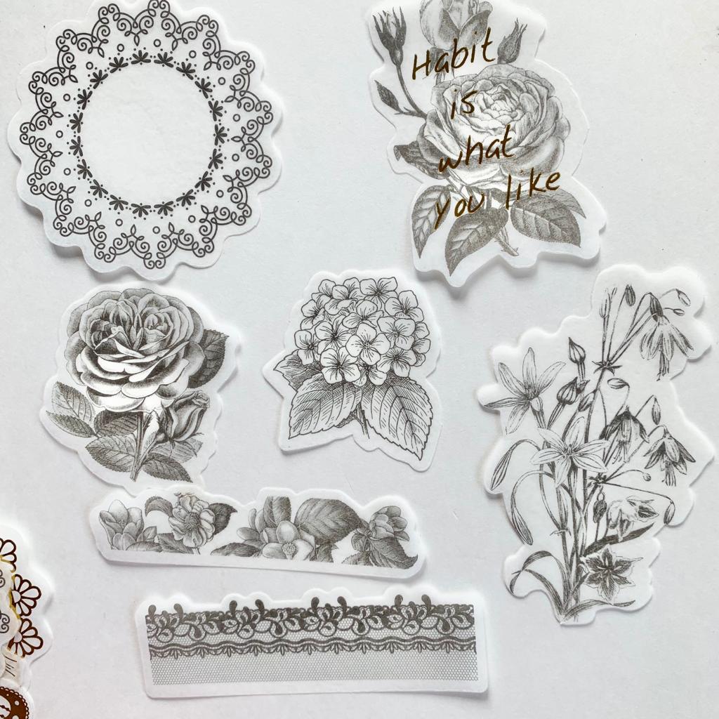 MMK06B053 NATURAL COLLECTION DECO STICKER 60 PC