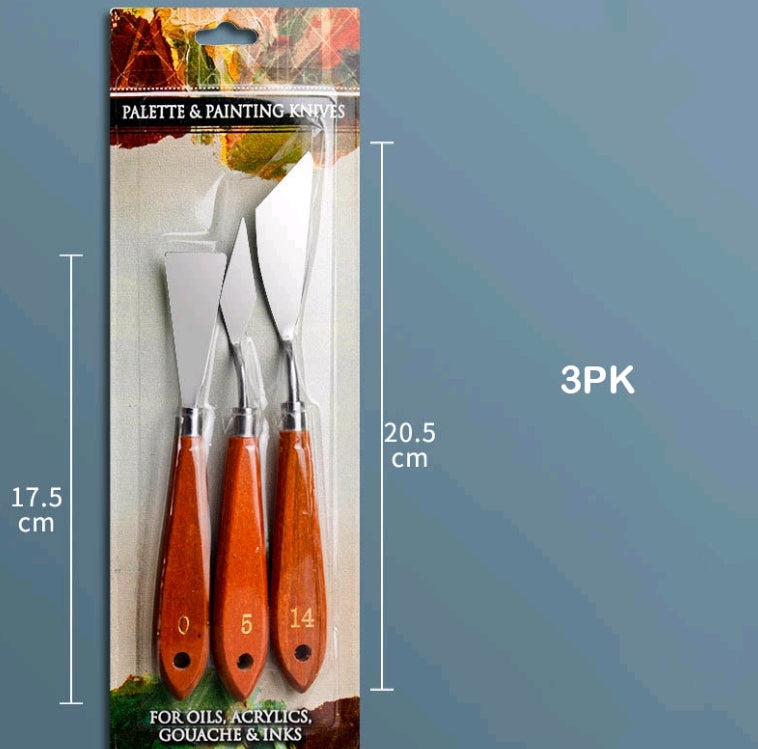 3 pc Metal Painting Knife Spatula (3PK)