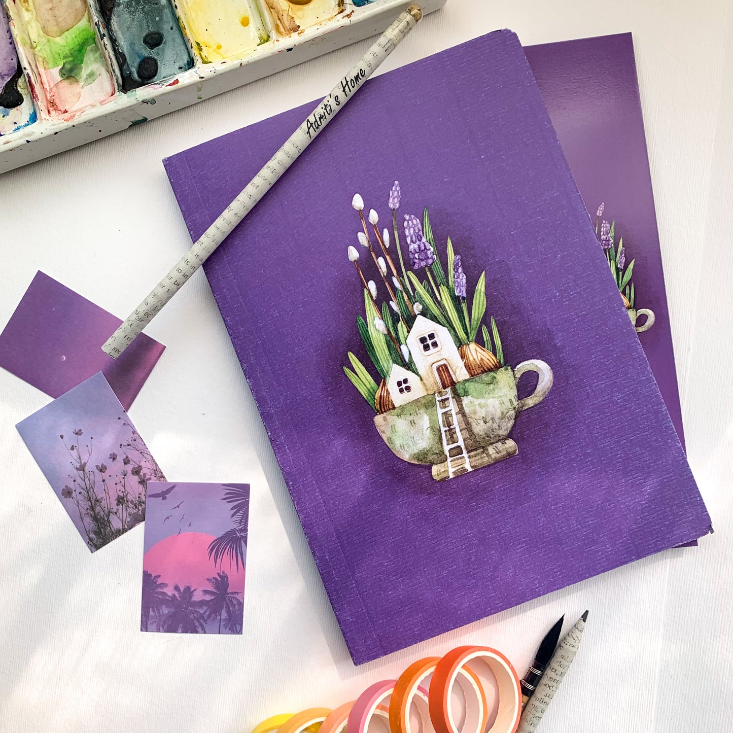 Cup House SketchBook | Art Journal | Notebook | Diary | 140 GSM