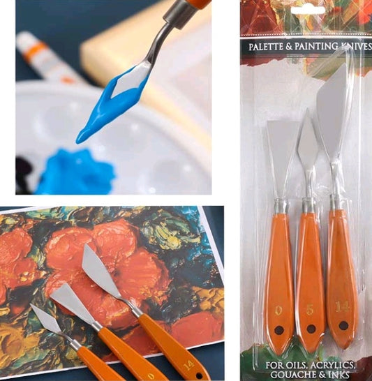 3 pc Metal Painting Knife Spatula (3PK)