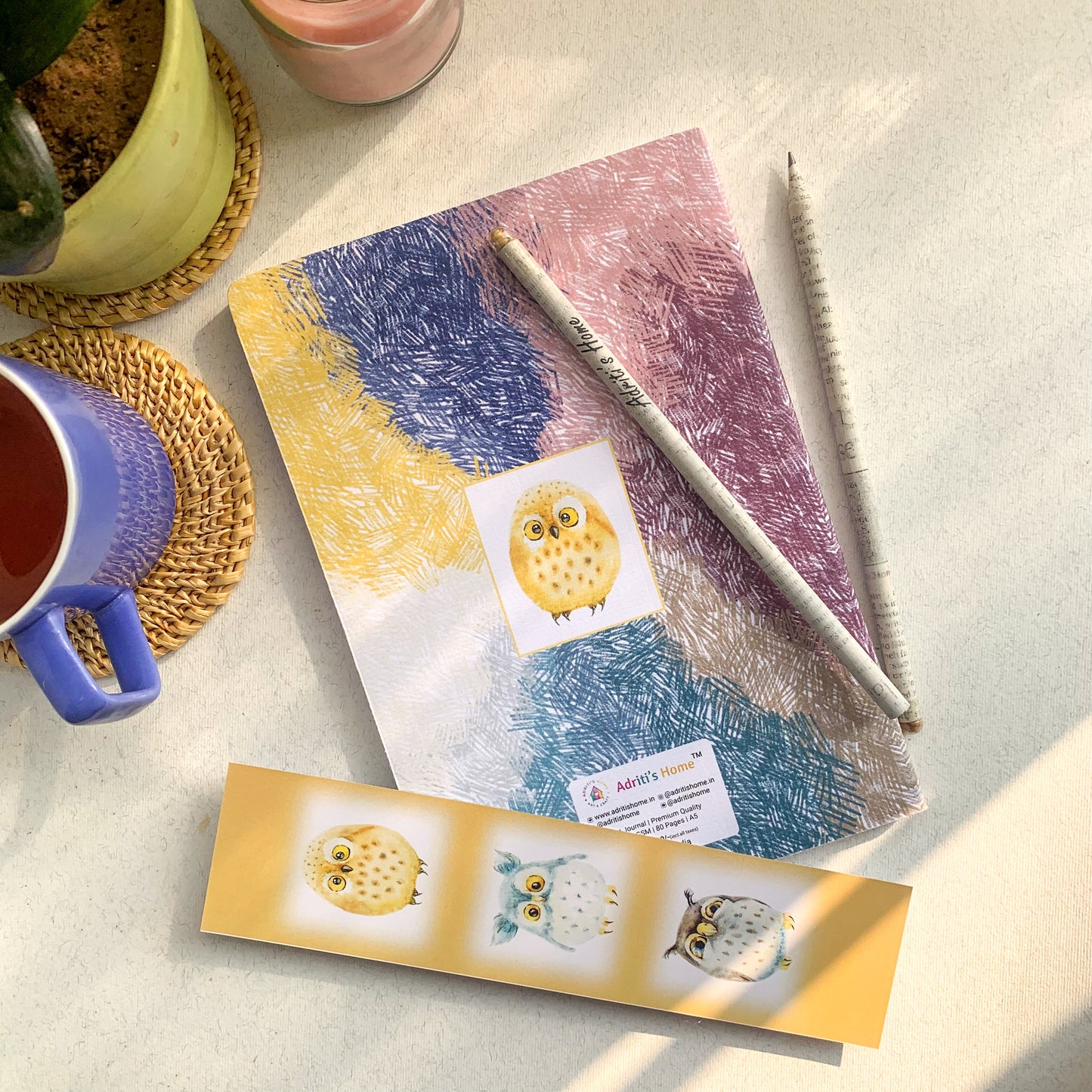 Owl SketchBook | Art Journal | Notebook | Diary | 140 GSM
