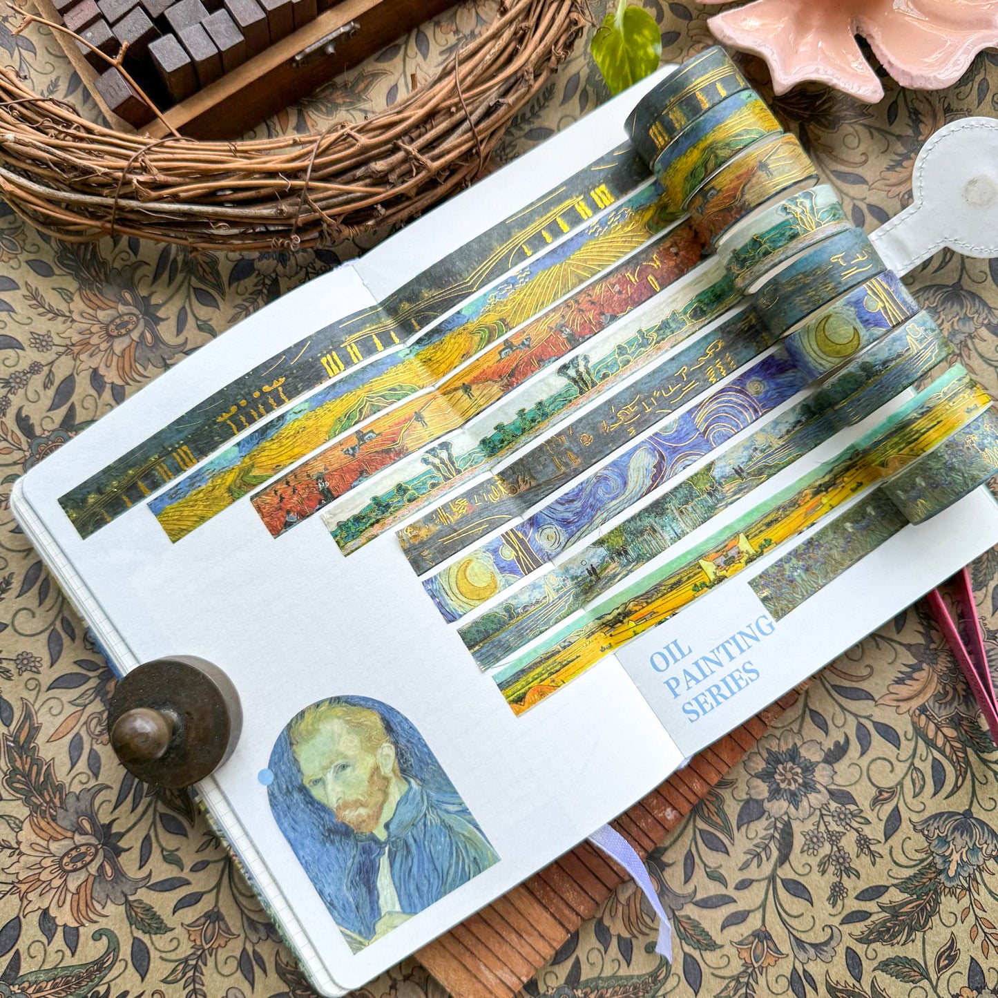 Van Gogh Washi Combo of 9 Washi Tapes 15mmx2mtr