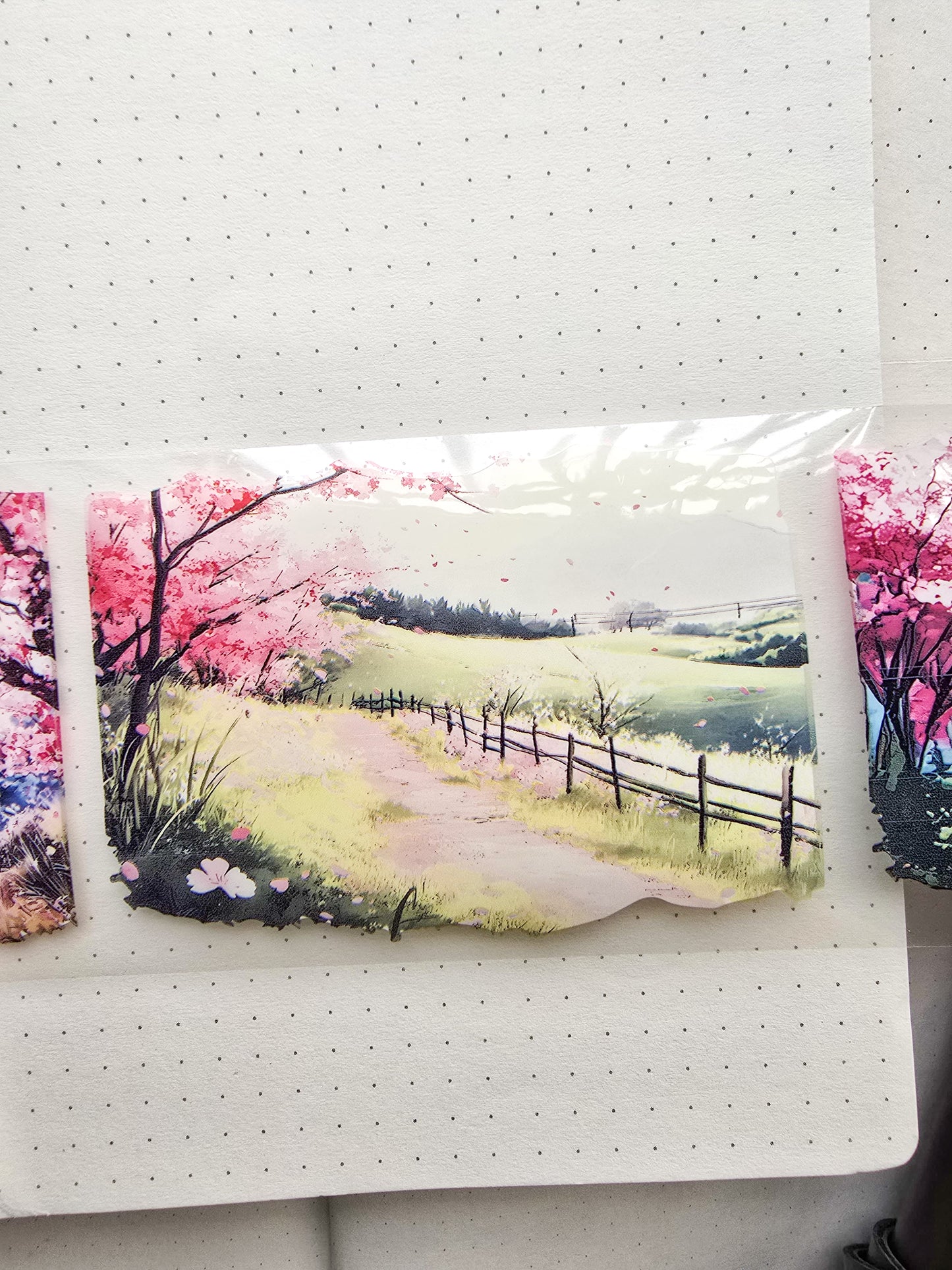 Lyly201-2 Sunset Greek Scenery Precut Sticker Roll