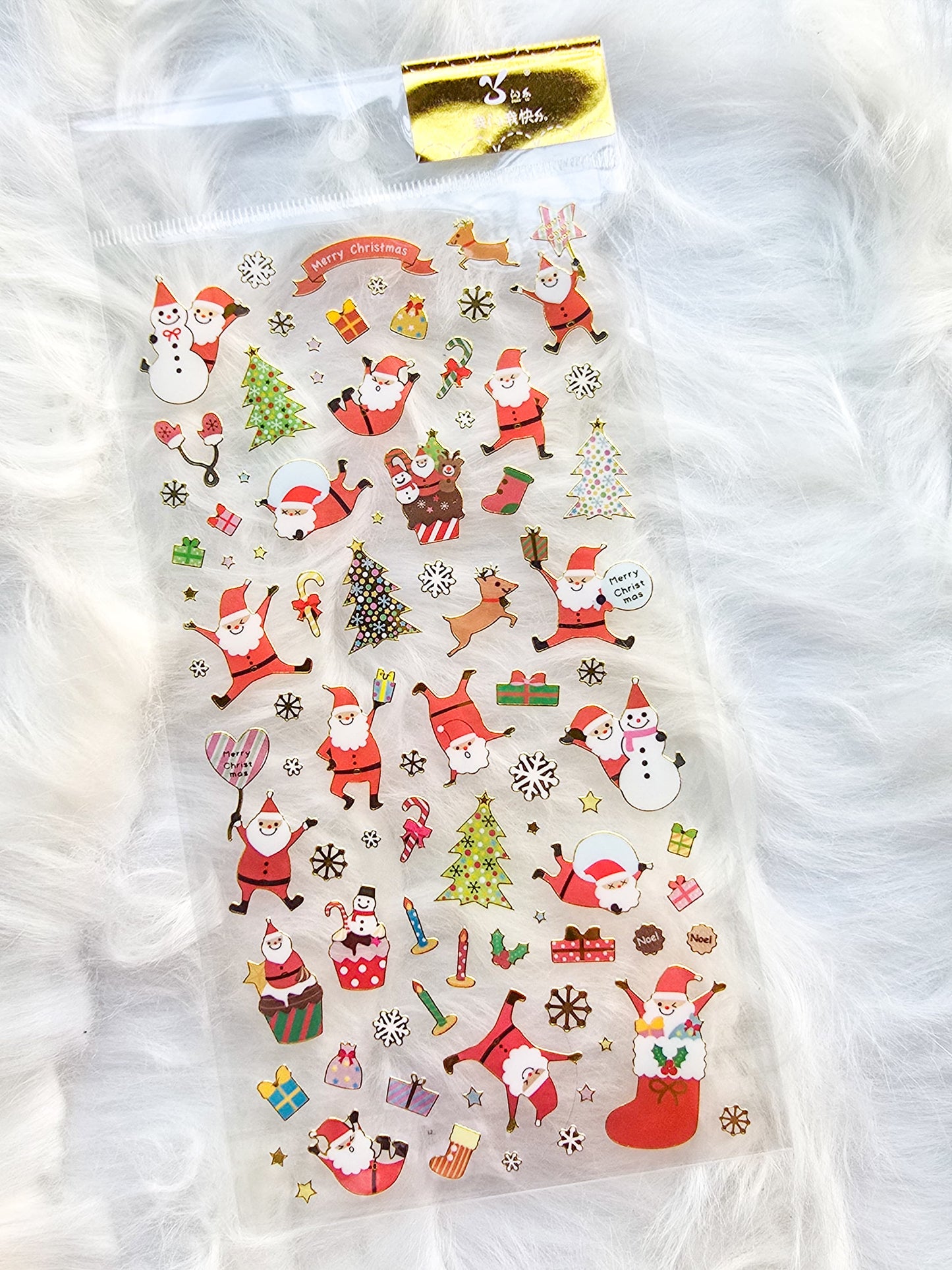 Slvc10 Christmas Transparent Sticker Sheet |1 sheet