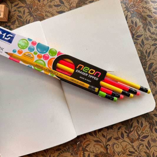 Doms Super dark  | neon Eraser Tipped | pencil set